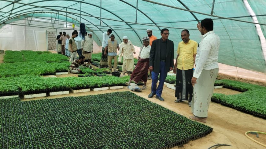 مدير عام تريم يزور الجمعية التعاونية الزراعية ويطّلع على أنشطتها