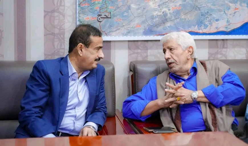 المحافظ بن الوزير يستقبل وزير الصحة السابق الدكتور ناصر باعوم