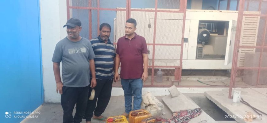 مؤسسة مياه عدن تزود ثلاث محطات لضخ المياه بالوقود لضمان استمرارية الخدمة