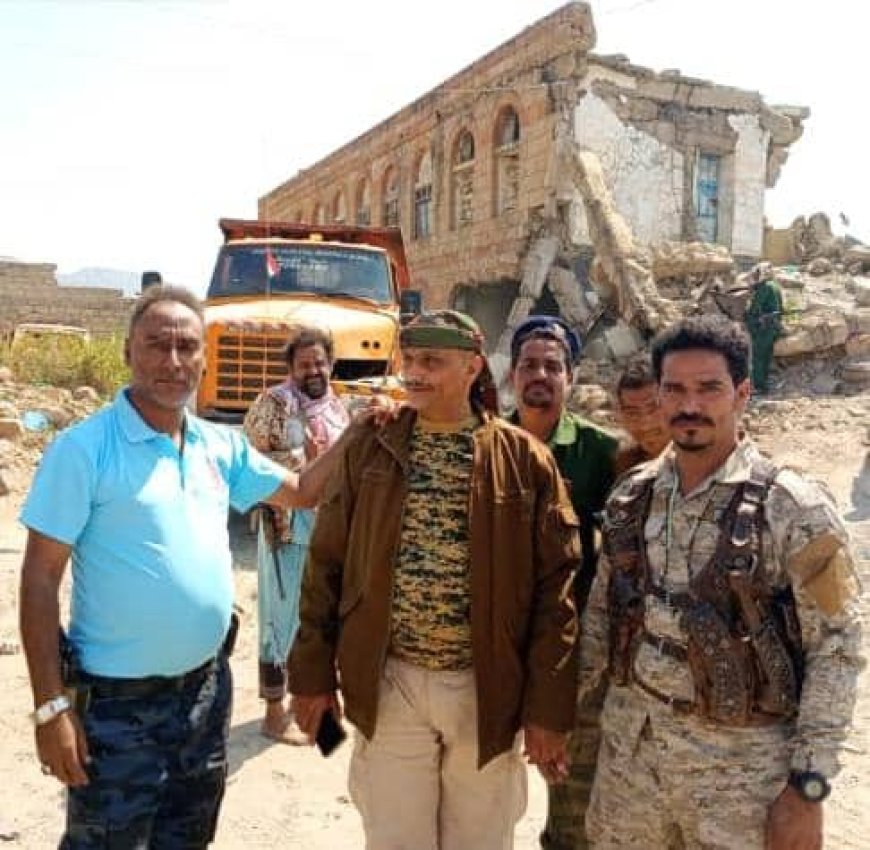 مشروع بناء مبنى إدارة أمن قعطبة يشهد انطلاق العمل بدعم إماراتي