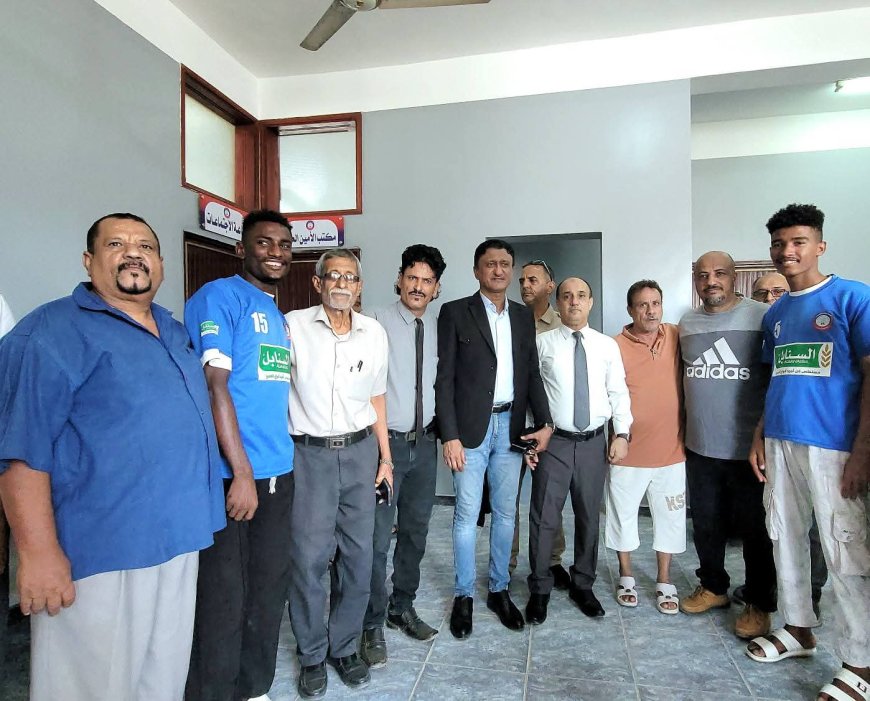 ناجي و شاذلي يفتتحان مبنى إدارة نادي نصر عدن بعد إعادة تأهيله