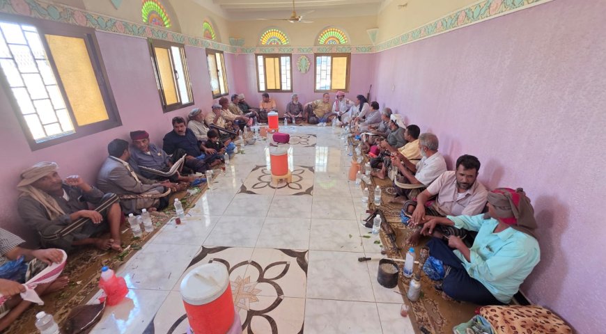 لقاء قبلي بشبوة لقبيلة آل ذييب الحميرية للاصطفاف الوطني خلف السلطة المحلية لتوحيد الجهود خدمةً للمحافظة