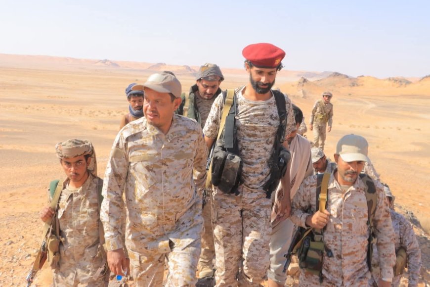 الجوف.. قائد المنطقة اللواء حنتف يزور قطاع الصحراء ويلتقي قادة الألوية والوحدات المرابطة في القطاع