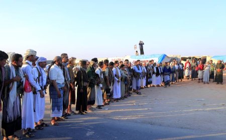 وكيل محافظة ذمار ومشائخ قبائل مراد وخولان يزورون المهرة لمتابعة قضية مقتل الطفل الجرادي