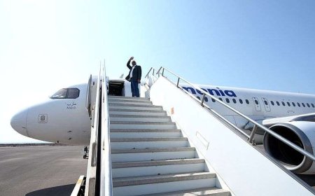 تدشيناً لأولى رحلات الخطوط الجوية اليمنية.. طارق صالح يغادر مطارالمخا الدولي متوجهاً إلى البرازيل