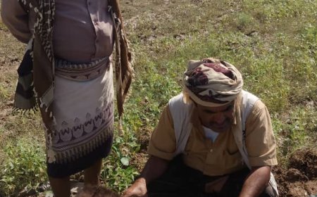 الأحمدي ومدير مكتب الزراعة يشرفان على إصلاح العطل في الخط الرئيسي لمشروع مياه السواد