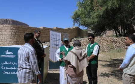 فريق البرنامج السعودي يتفقد ميدانيا مراحل مشروع تعزيز الأمن المائي بالطاقة المتجددة في حضرموت