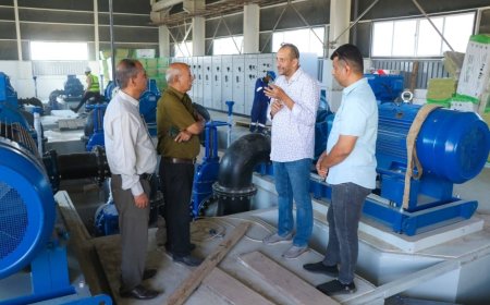 فريق من رئاسة الانتقالي بعدن يطلع على أوضاع مؤسسة المياه