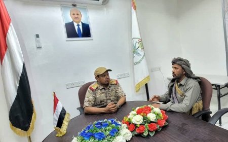 قائد المنطقة السادسة اللواء حنتف يلتقي وكيل أول محافظة الجوف الشيخ صالح السنتيل