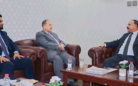 وزير النقل يستقبل رئيس هيئة الشؤون الخارجية والمغتربين في المجلس الانتقالي الجنوبي ونائبه