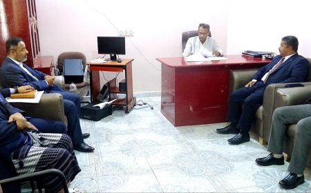 محافظ أبين يلتقي ممثلي الإدارة الهندسية بمكتب نائب رئيس مجلس القيادة الرئاسي المحرمي