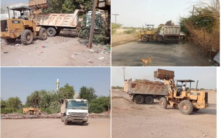 حملة نظافة في خنفر تمتد من الجول إلى باتيس بإشراف السلطة المحلية وتنفيذ صندوق النظافة في المديرية