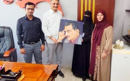 محافظ عدن يستقبل الشاعرة و الفنانة التشكيلية نادية المفلحي