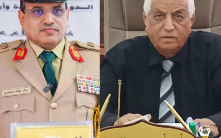 رئيس جامعة لحج يهنئ اللواء الركن / سالم السقطري بمناسبة نيله درجة الماجستير بامتياز من الأكاديمية العسكرية العليا 