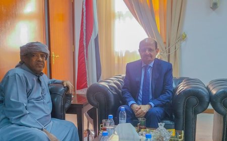 ‏وزير الخارجية الزنداني يستقبل الشيخ سالم علي بن شحبل