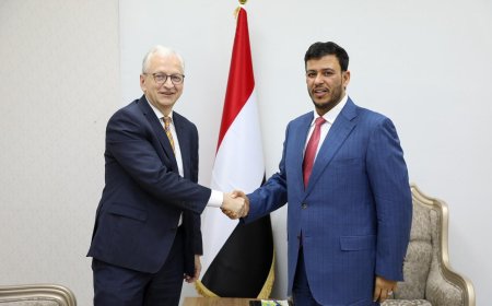 الدكتور عبدالله العليمي.. خلال لقاءه بالسفير الألماني: هجمات البحر الأحمر أثبتت أن الحوثيين تهديداً يتجاوز اليمن
