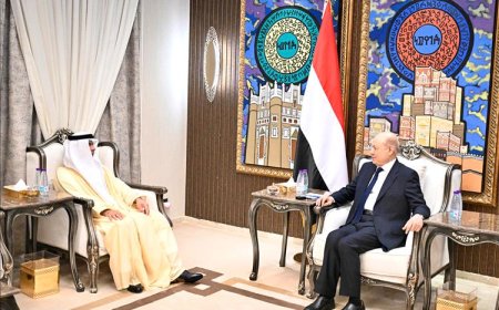 رئيس مجلس القيادة  يستقبل سفير دولة الامارات العربية المتحدة