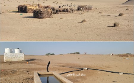 مشروع إنساني يروي عطش قرية في أبين