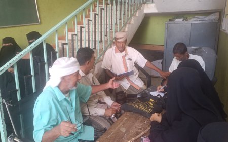 اللجنة الفنية لحصر المعلّمين المستحقين لمكافأة محافظ لحج تدشّن أعمالها في مدرسة عمار بالحوطة