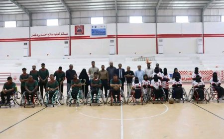 باتيس يزور المعسكر التدريبي لفريق كرة السلة للكراسي المتحركة رجال وسيدات ويؤكد دعمه لذوي الاحتياجات الخاصة