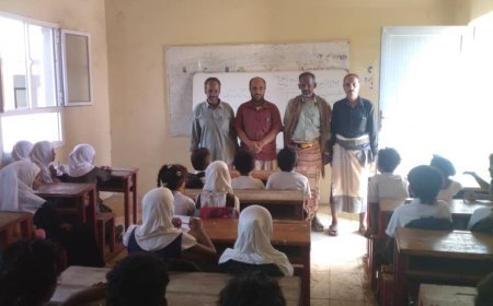 القائم بأعمال مدير تربية خنفر يتفقد سير العملية التعليمية في مدرسة سعد بن معاذ بساكن وعيص