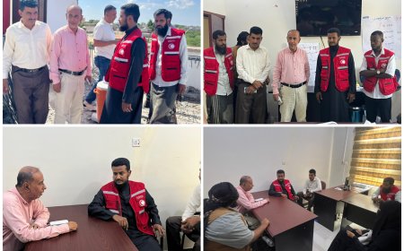 مدير عام مديرية زنجبار يزور جمعية الهلال الأحمر اليمني فرع أبين ويشيد بدورها الإنساني والاغاثي