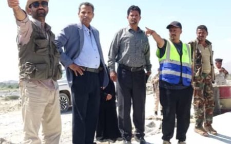محافظ أبين يتفقد سير الأعمال الإنشائية لسد حسان ويشيد بمستوى الإنجاز