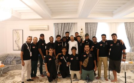 المخلافي يستقبل منتخب اليمن لكرة قدم ذوي البتر ويشيد بإرادتهم الأسطورية