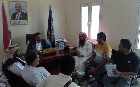 رئيس تنفيذية انتقالي أبين يستقبل فريق منظمة مساعدات الشعب النرويجي NPA