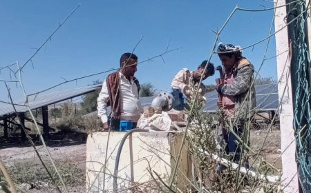 انتقالي الوضيع يتفقد أسباب توقف ضخ المياه في أحد آبار مشروع مياه السواد