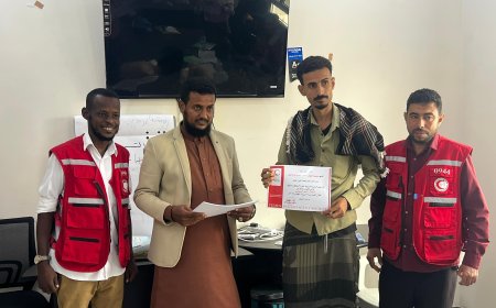 الهلال الأحمر اليمني يختتم دورة الإسعافات الأولية لموظفي مكتب الشؤون الاجتماعية والعمل بمحافظة أبين