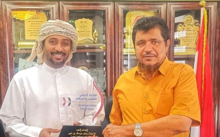 الأمين العام للمجلس المحلي يلتقي ممثلي المنتخب اليمني للقوس والسهم ويُشيد بمشاركتهم في بطولة غرب آسيا بقطر