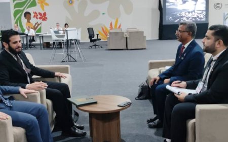 نائب وزير المياه والبيئة يلتقي رئيس الفريق السوري على هامش أعمال مؤتمر المناخ في البرازيل