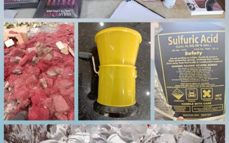 هيئة المواصفات والمقاييس ترفض وتتلف منتجات مخالفة في عدن الوديعة وشحن وتعز