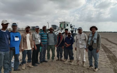 فريق مكتب تنسيق الأعمال المتعلقة بالألغام ينفذ زيارة ميدانية لتقييم سير تدريب منظمة هالوترست