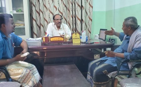 مدير مكتب الثقافة بالقطن يلتقي متعهد زيادة الهدار