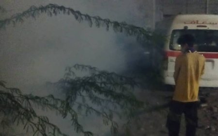 كشافة أبين تستهدف مستشفى زنجبار في حملة الرش الضبابي في أكبر عملية إسناد صحي مجتمعي