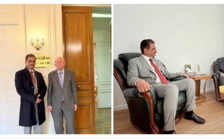 لملس يناقش مع السفير رياض ياسين تعزيز حضور العاصمة عدن في الفعاليات الثقافية والاقتصادية بفرنسا