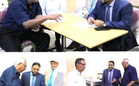 نائب وزير الثقافة يزور معهد جميل غانم بعدن ويؤكد أهمية تحويله إلى كلية للفنون الجميلة