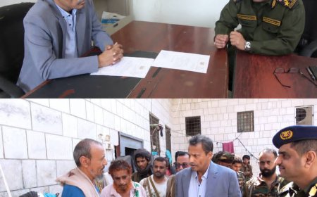 محافظ أبين يناقش مع مدير أمن المحافظة احتياجات السجن المركزي بزنجبار