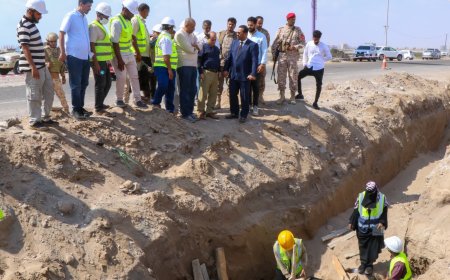 باخبيرة والسعيدي وناجي يطلعون على سير العمل في مشروع الخط الاستراتيجي للصرف الصحي بدار سعد