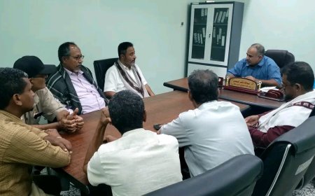 رئيس تنفيذية انتقالي أبين يزور عددًا من المرافق الحكومية في خنفر