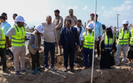 السعيدي وباخبيرة وناجي يطلعون على سير العمل في مشروع الخط الاستراتيجي للصرف الصحي بدار سعد