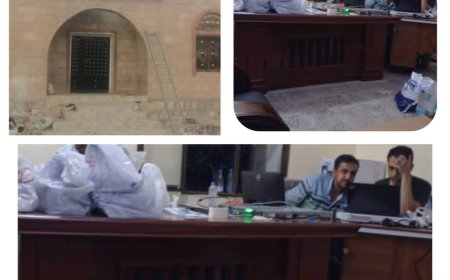 عملية تركيب الأجهزة الكهربائية بفرع الهجرة والجوازات في لودر على قدم وساق