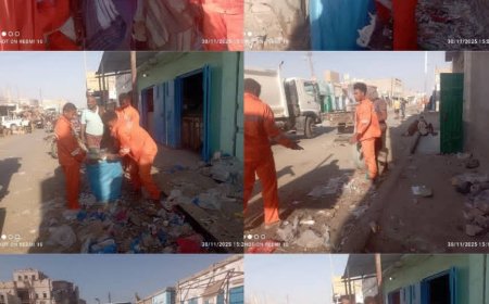 صندوق النظافة والتحسين بأحور ينفذ حملة إزالة للقمامة في الشارع العام ومحيط المحكمة القديمة ونادي أحور الرياضي