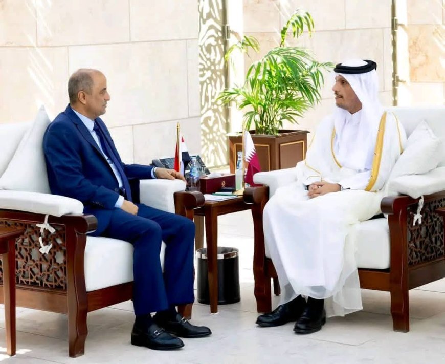 رئيس الوزراء يبحث مع نظيره القطري تعزيز التعاون ودعم الإصلاحات الاقتصادية