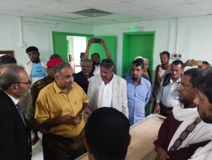 انتقالي خنفر يشارك في تدشين عمل الأشعة المقطعية بمستشفى الرازي العام بأبين