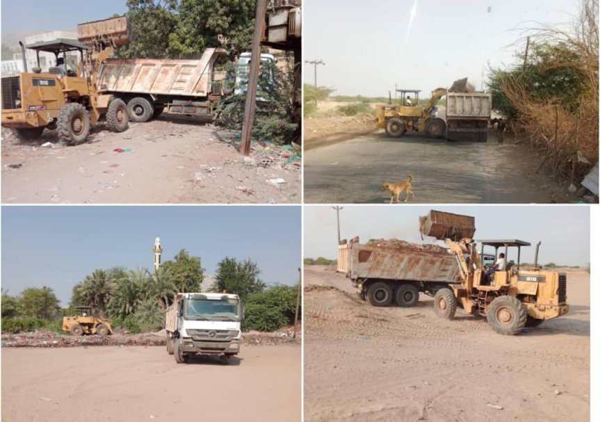 حملة نظافة في خنفر تمتد من الجول إلى باتيس بإشراف السلطة المحلية وتنفيذ صندوق النظافة في المديرية