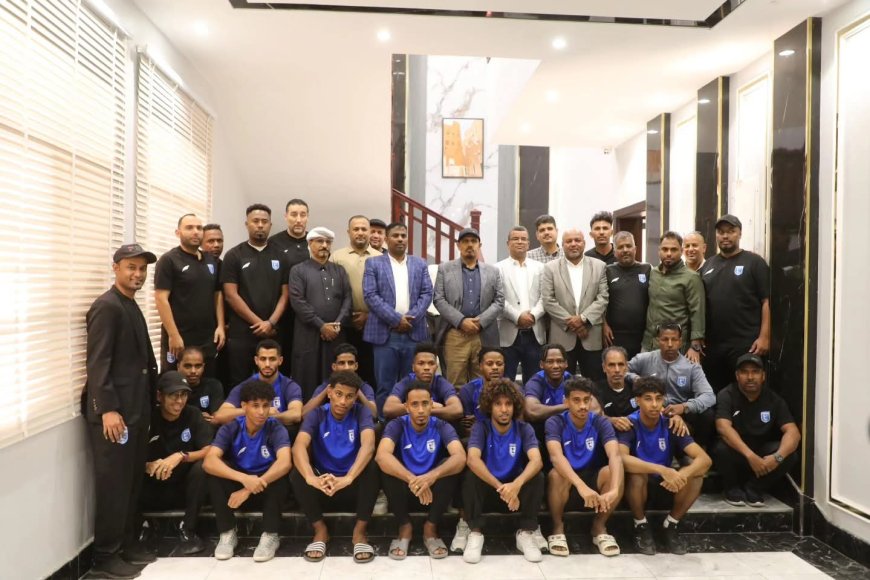 خلال استقباله بعثة نادي تضامن حضرموت.. المحافظ بن ماضي يشيد بروح العزيمة والإصرار التي تحلّى بها اللاعبون والجهازان الفني والإداري للفريق
