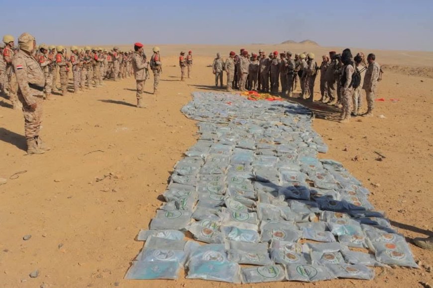 المنطقة العسكرية السادسة تضبط أكثر من طن من الممنوعات ضمن حملة الانتشار الأمني في الجوف